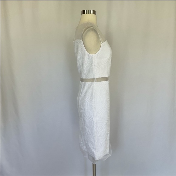 Calvin Klein White Dress with Sheer cutout - Picture 3 of 11